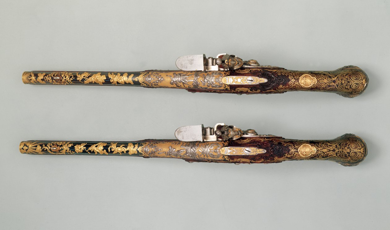 Křesadlové pistole, cca 1690 od French School