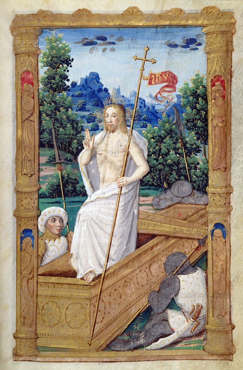 Dol.45r The Resurrection, od Heures a l