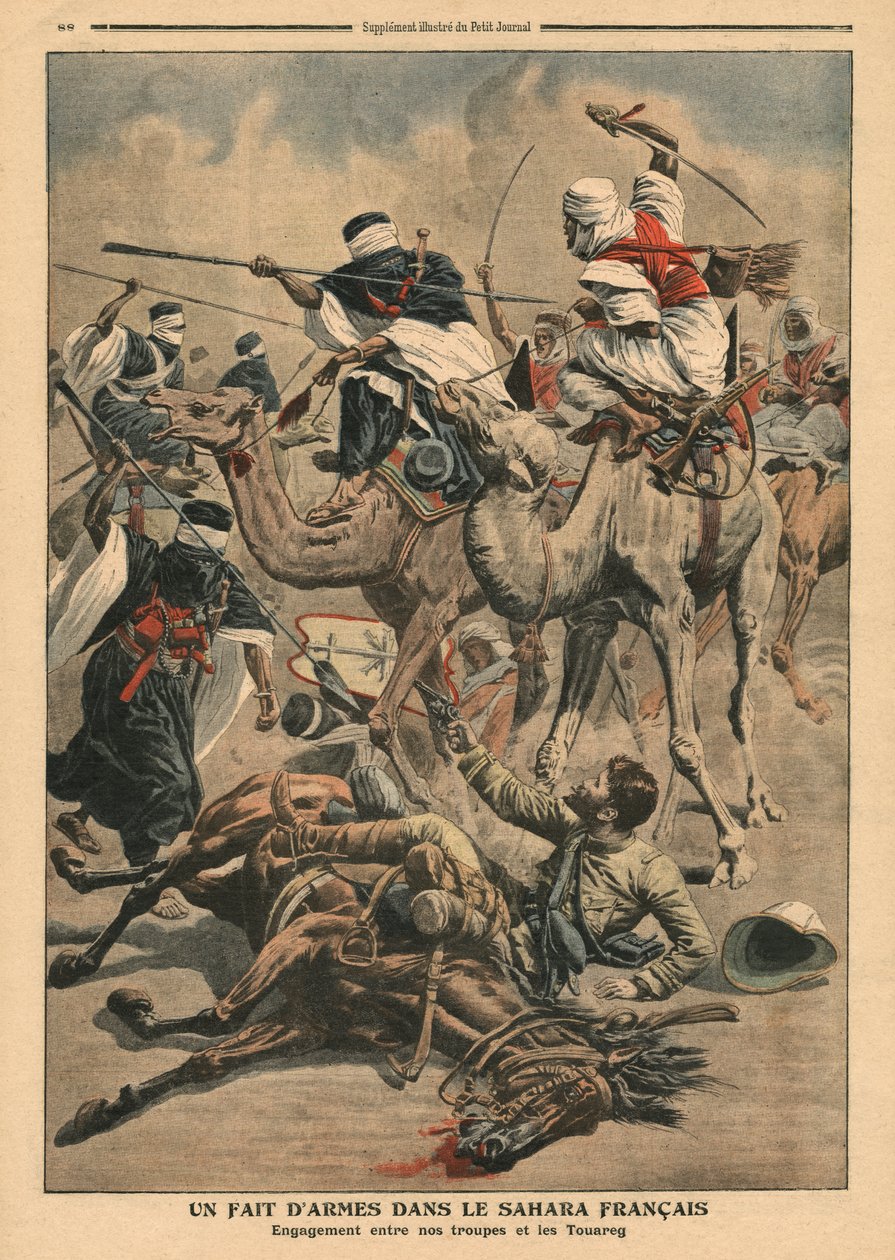 Francouzské jednotky na Sahaře, ilustrace z 