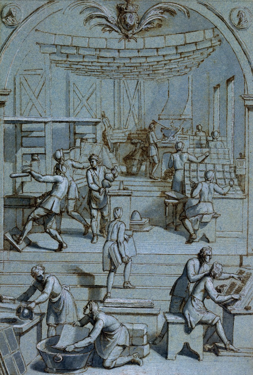 Frontispis pro Royal Printing Works od French School