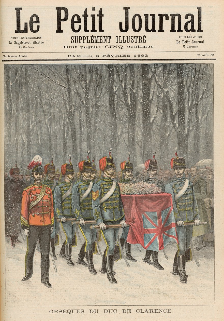 Pohřeb Alberta Victora (1864-92) vévody z Clarence, z „Le Petit Journal“, 6. února 1892 od French School