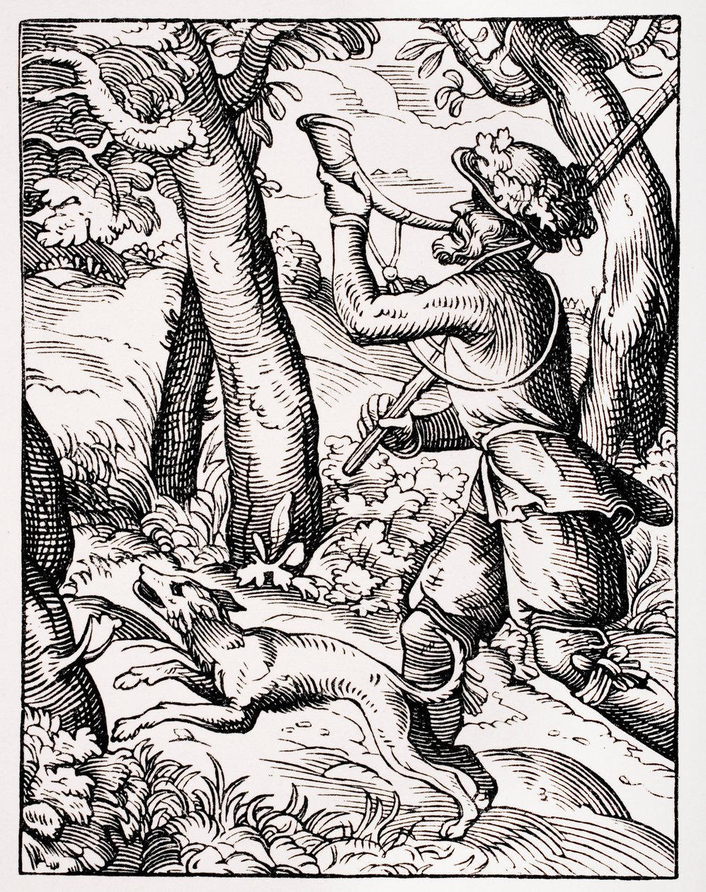 Německý sportovec, podle rytiny od Josta Ammana (1539-91) z „Le Moyen Age et La Renaissance“ od Paula Lacroixe (1806-84) publikované 1847 od French School