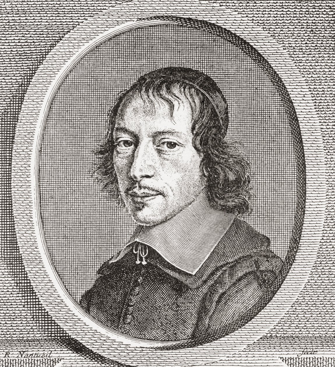 Gilles Ménage, 1613 1692. Francouzský učenec 17. století. Z Les Heures Libres vydané v roce 1908. od French School