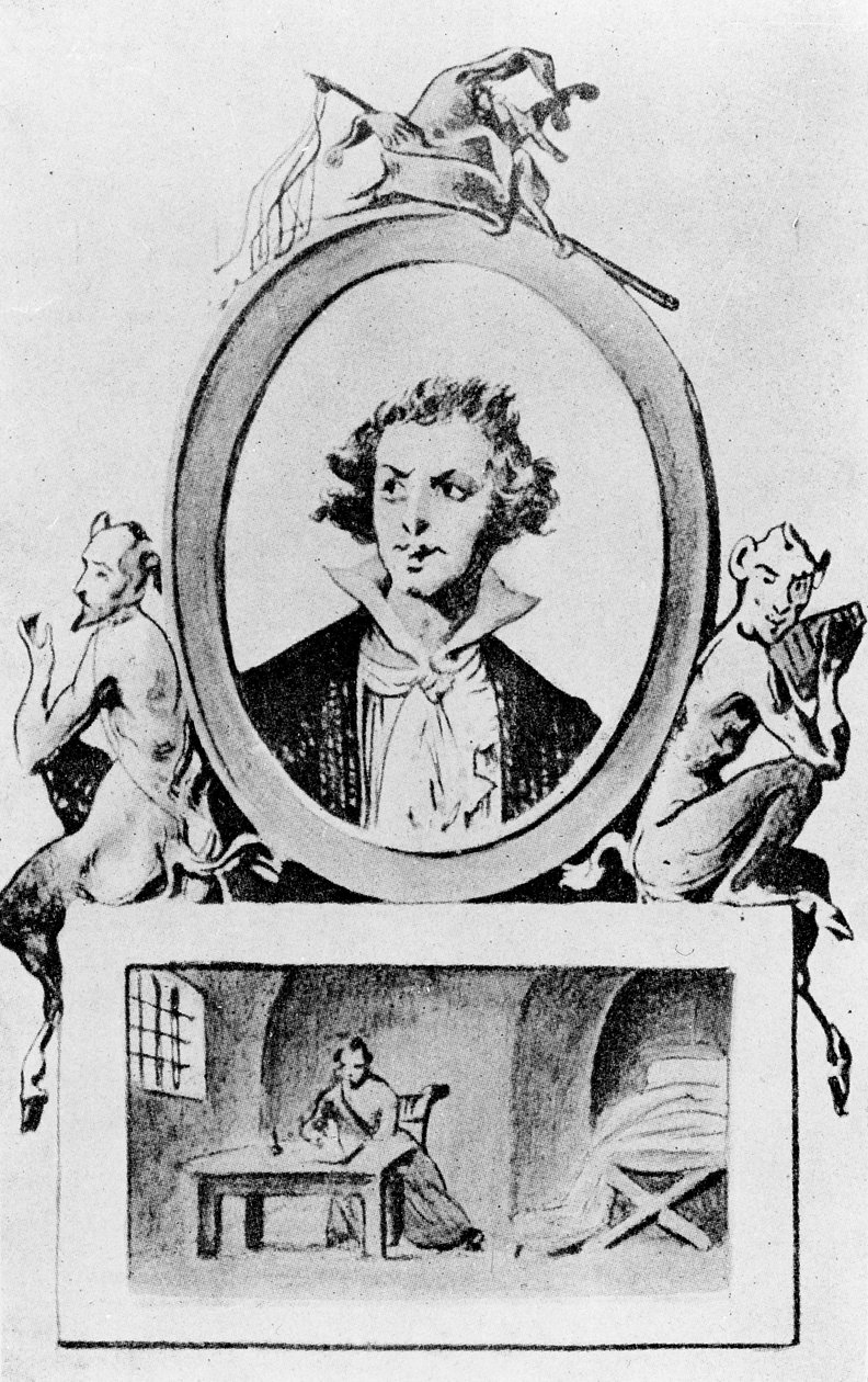 Imaginární portrét markýze de Sade (1740-1814) cca 1814-15 od French School
