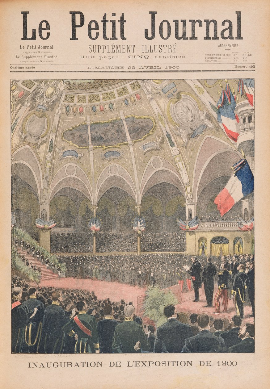 Zahájení světové výstavy v roce 1900, Paříž, ilustrace z 