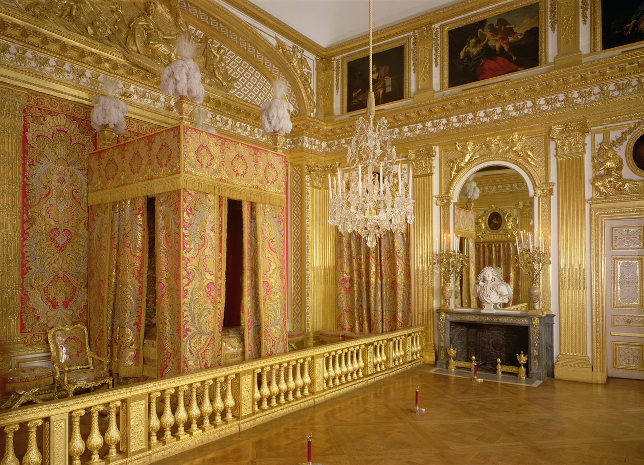 Interiér ložnice Ludvíka XIV., 1701-23 od French School