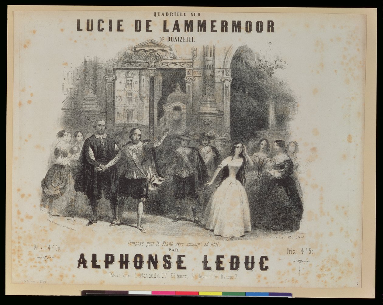 "Lucia de Lammermoor" od Gaetana Donizettiho (1797-1848) od French School