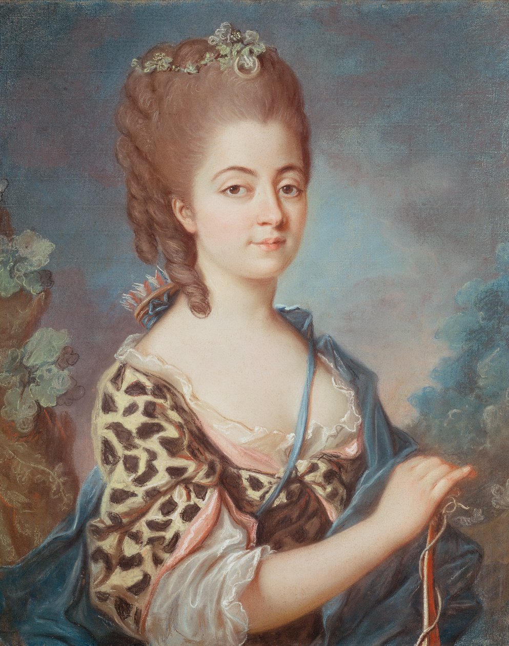 Madame Dupin de Francueil (1748-1821) rozená Marie Aurore de Saxe (pastel na papíře) od French School
