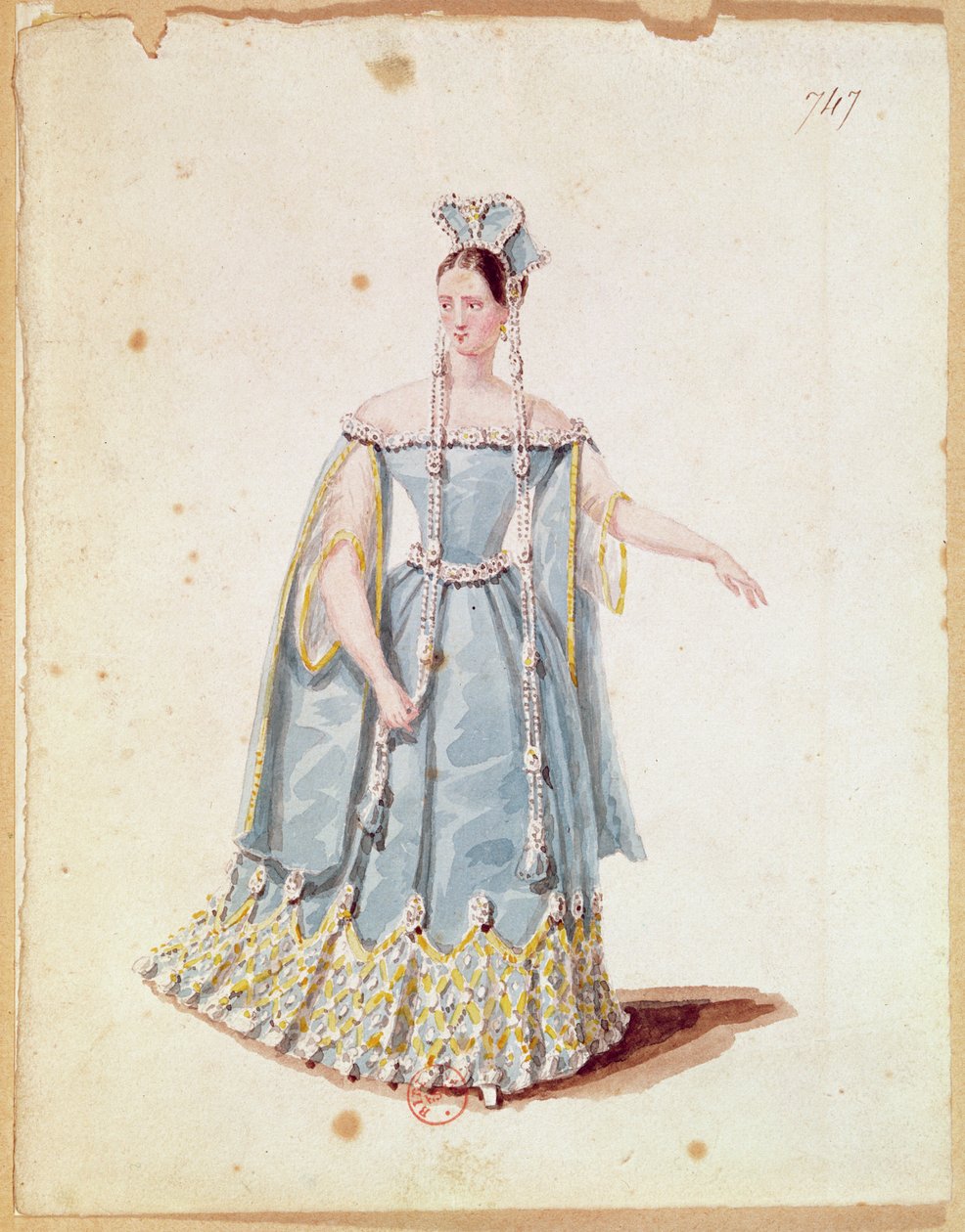 Mademoiselle Georges ve filmu Isabeau de Baviere od French School