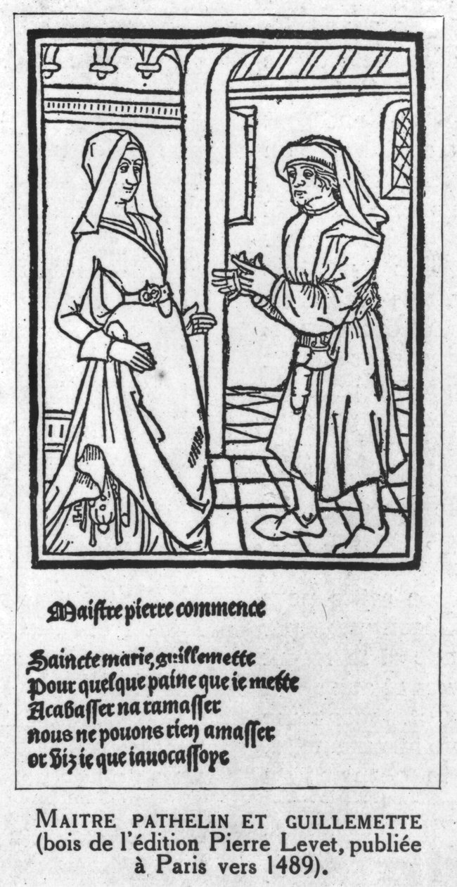 Maitre Pathelin a Guillemette, ilustrace z 