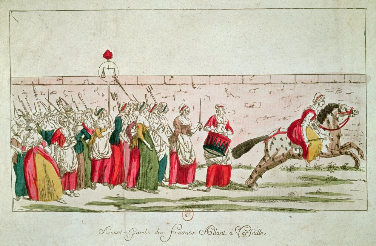 Pochod žen ve Versailles, 5. října 1789 (viz také 78695) od French School