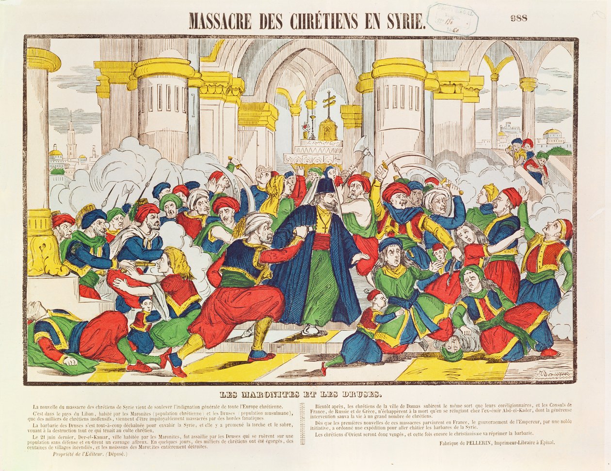 Masakr křesťanů v Sýrii, 1860 od French School