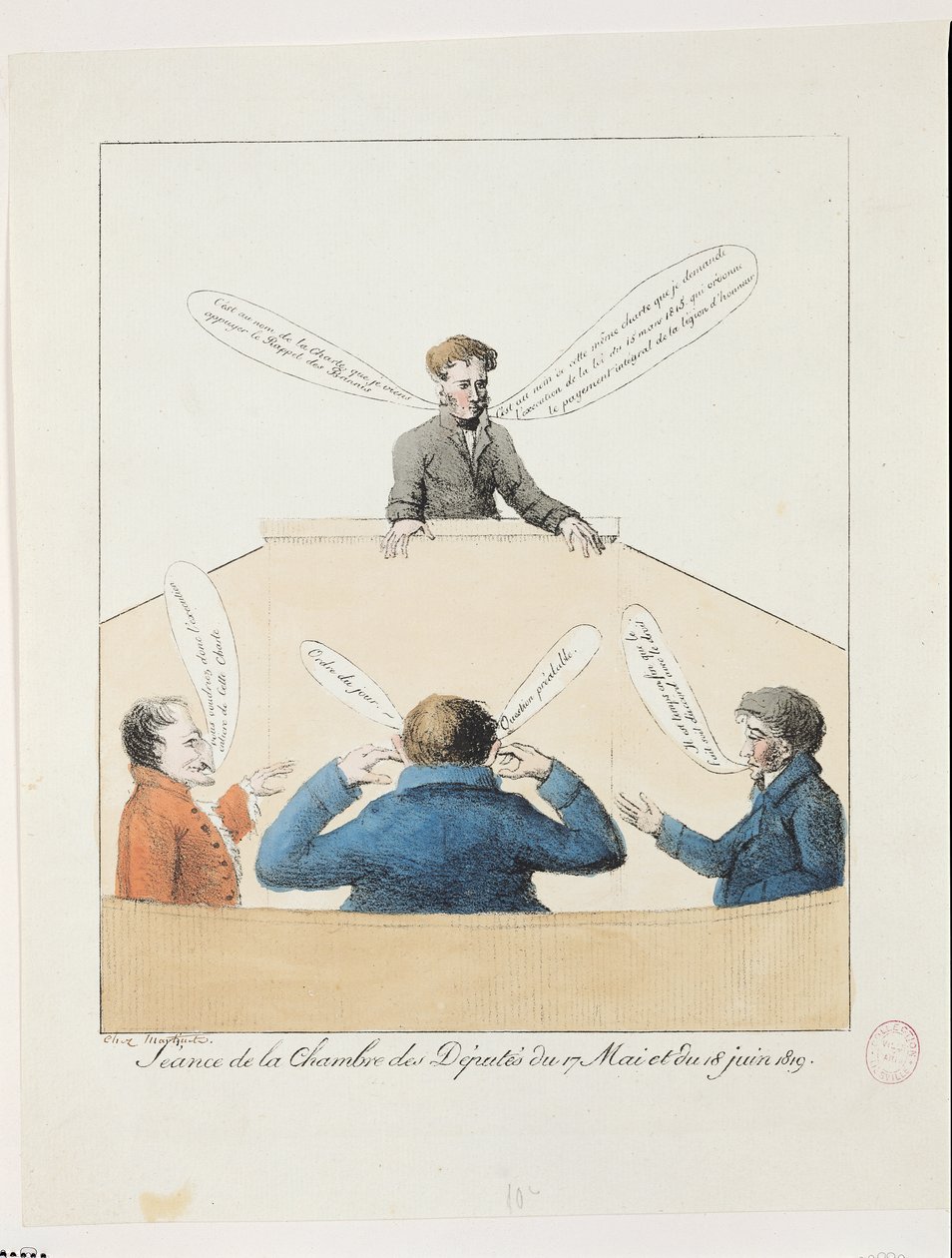 Schůze Poslanecké sněmovny od 17. května do 18. června 1819 od French School