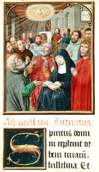 Ms 60 fol.37r Letnice, ze sbírky sbírek Odoarta de Bersacques, prebošta ze Saint-Omer od French School