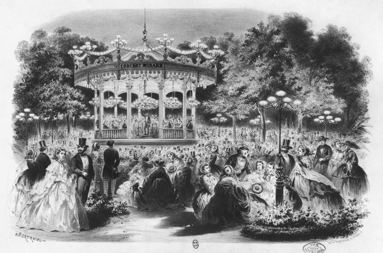 Koncert Musard na Champs-Elysées, 1865 od French School
