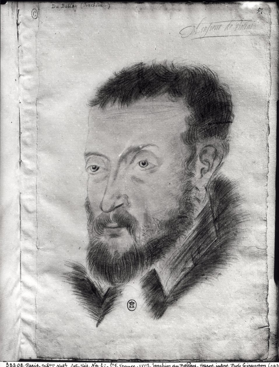 NA fol. 5 Joachim du Bellay (1522-60) od French School
