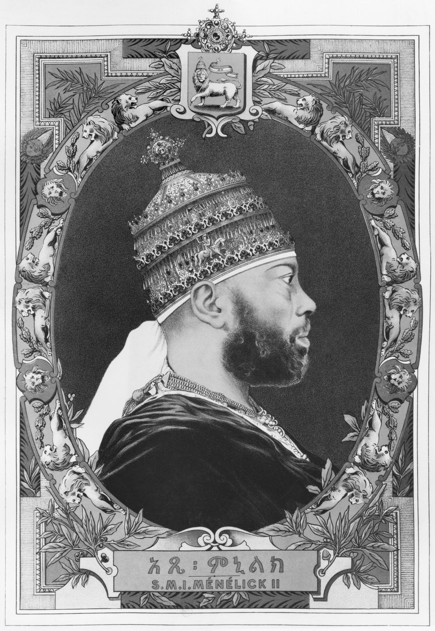 Negus z Etiopie, Menelik II (1844-1913) od French School
