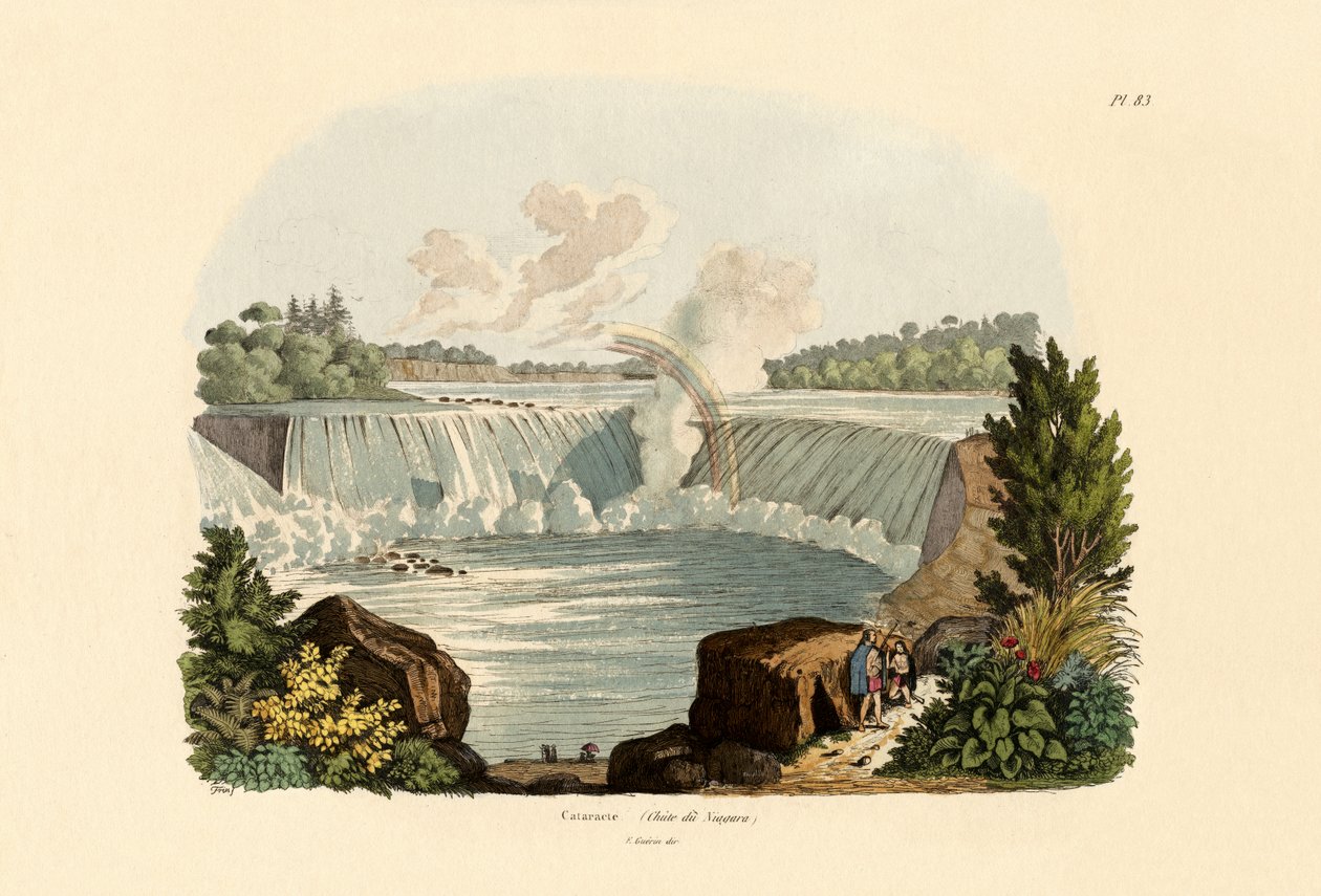Niagarské vodopády, 1833-39 od French School