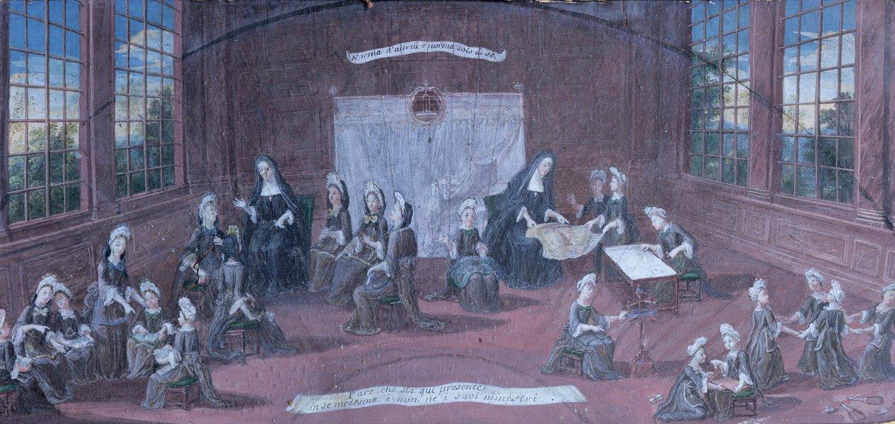 Jeptišky vyučující mladé dívky od French School