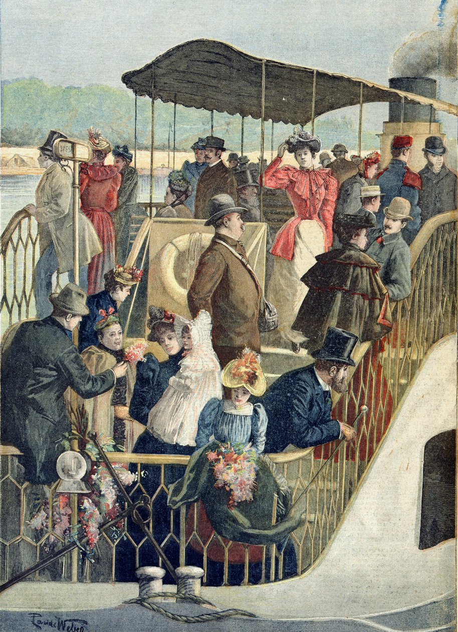 Pařížané vracející se z venkova, ilustrace z 