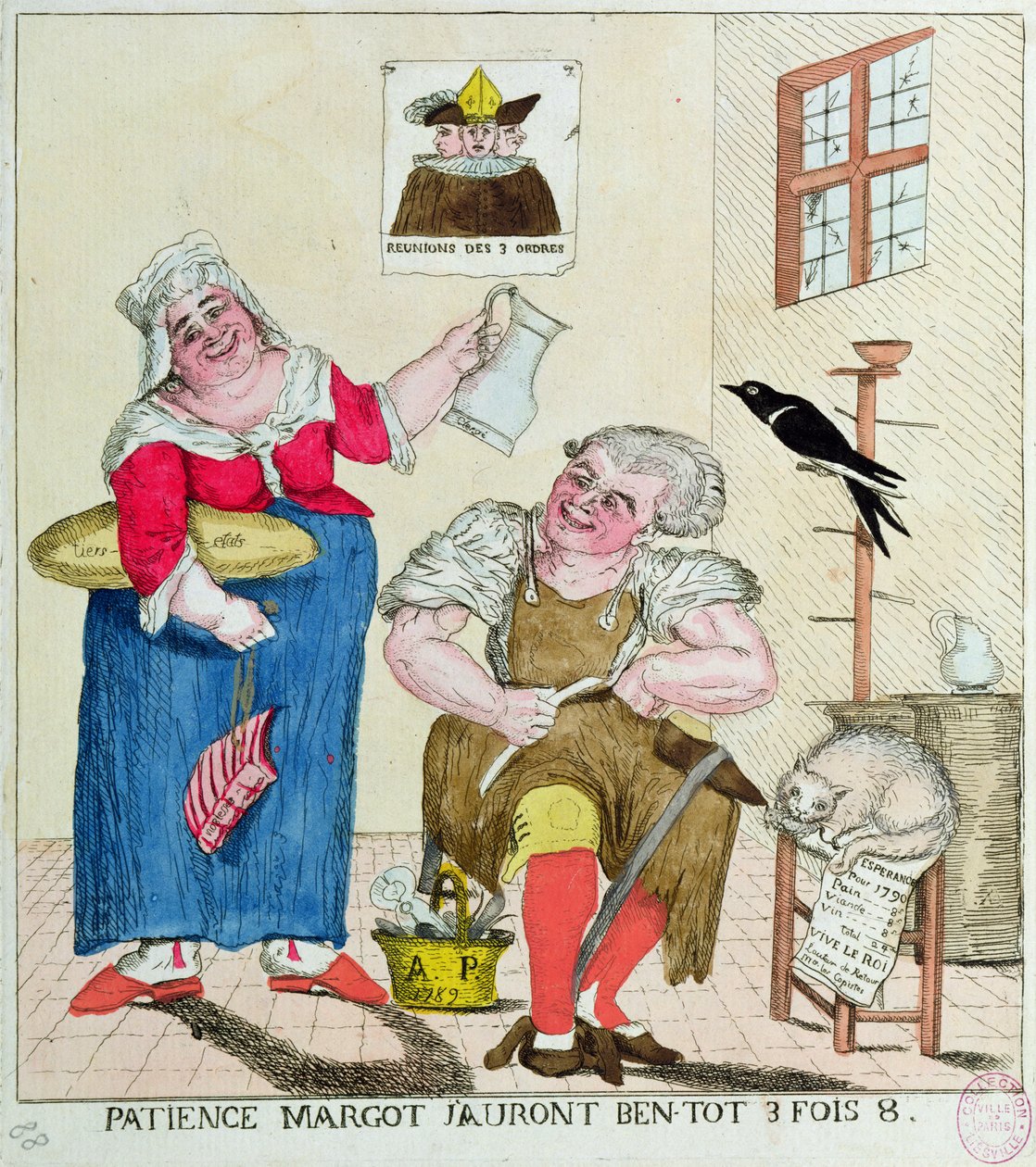 Trpělivost Margot, brzy to bude 3x tolik, 1789 od French School