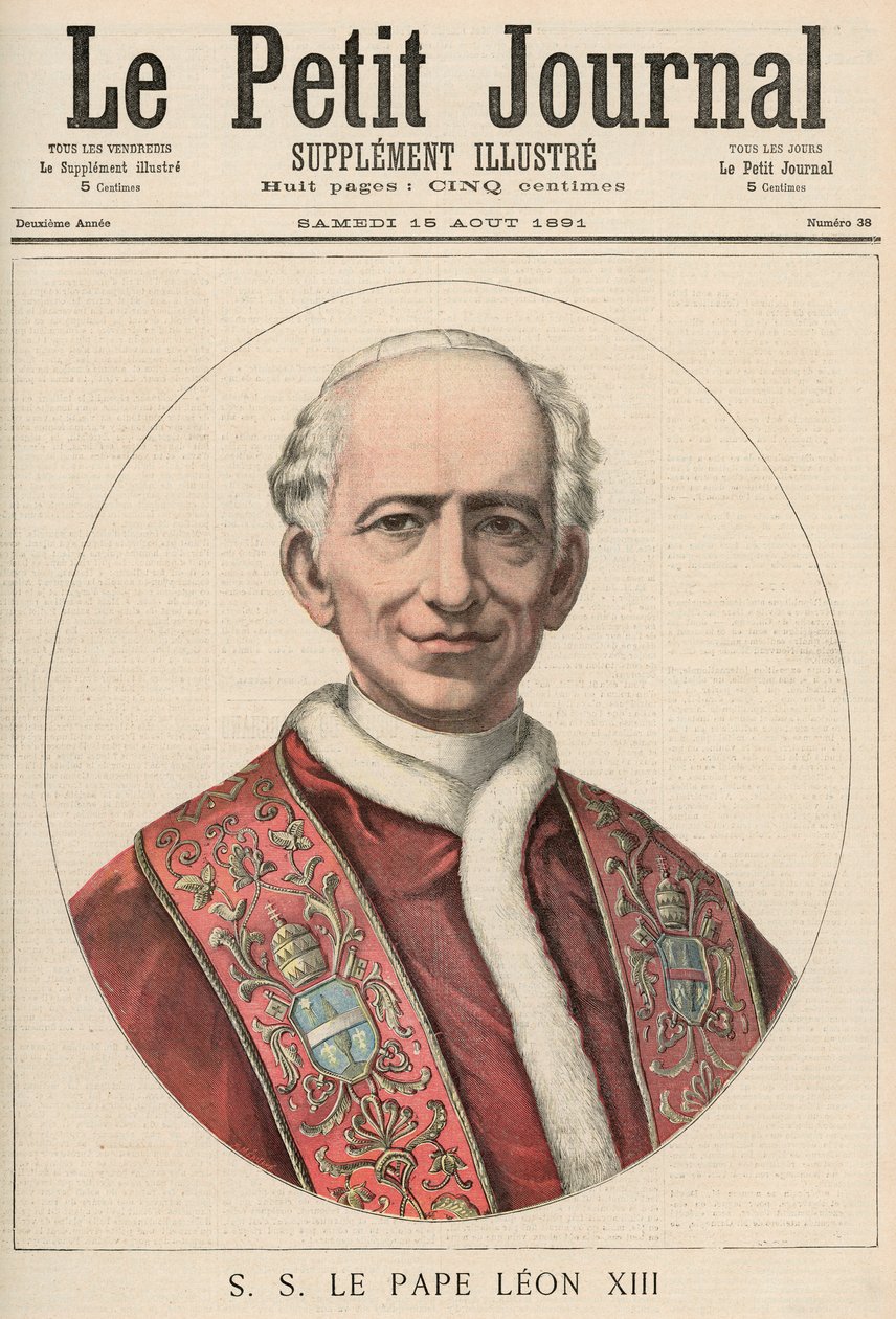 Papež Lev XIII. (1810-1903) z „Le Petit Journal“, 15. srpna 1891 od French School