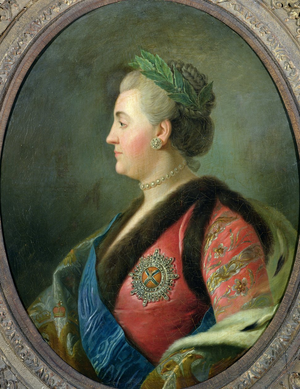 Portrét Kateřiny II (1729-1796) Ruska od French School
