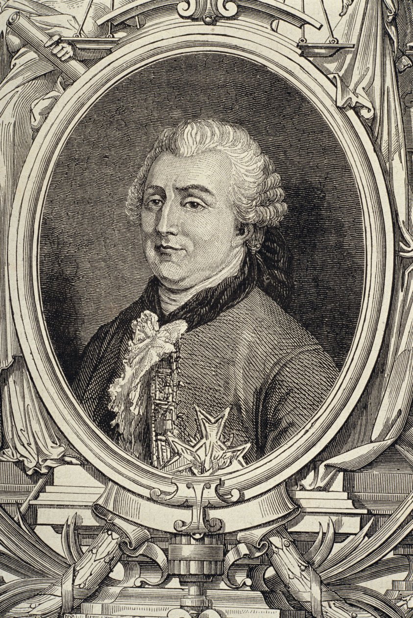 Portrét Charlese Graviera, hraběte z Vergennes (1719-87) od French School