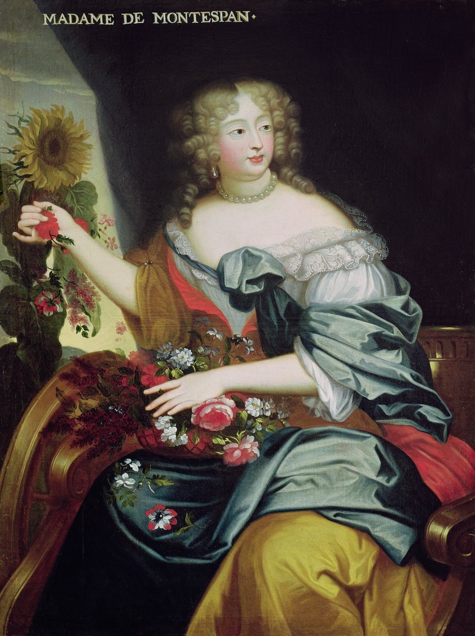 Portrét Francoise-Athenaise Rochechouart de Mortemart (1641-1707) Marquise de Montespan od French School