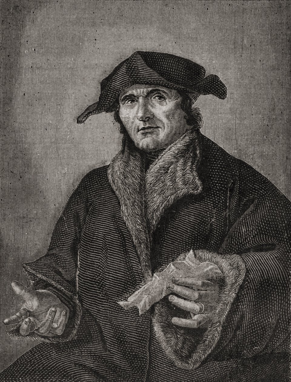 Portrét Jana Kalvína (1509-64) francouzského teologa a reformátora od French School