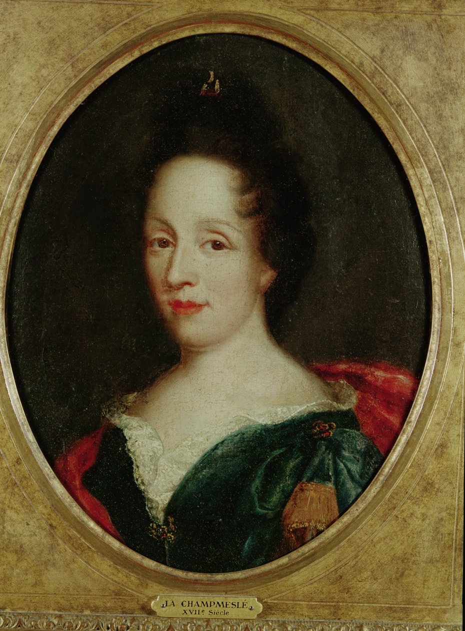 Portrét Madame Champmesle (1642-98) od French School