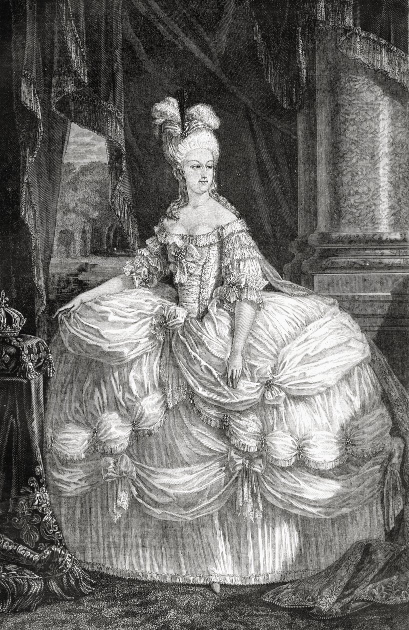 Portrét Marie Antoinetty (1755-1793) od French School