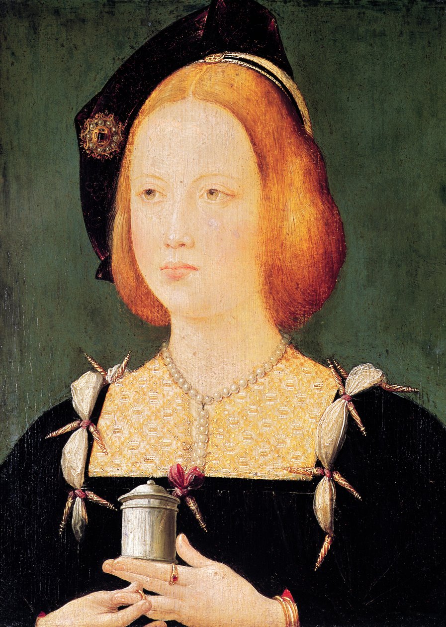 Portrét Marie z Anglie (1496-1533), manželka Ludvíka XII. (1494-1533) kolem roku 1514 od French School