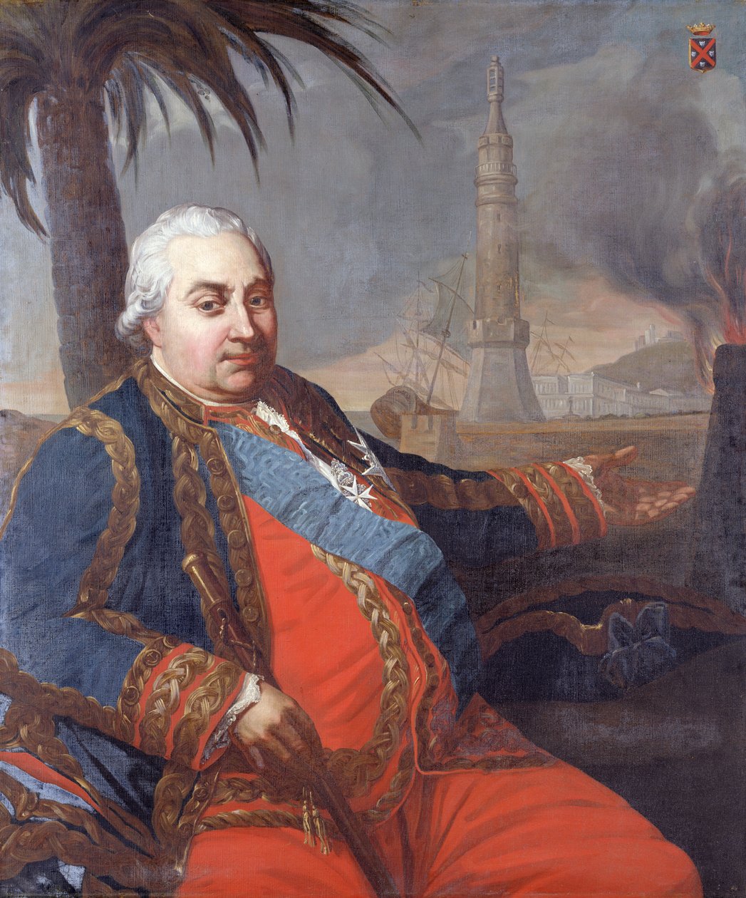 Portrét Pierre Andre de Suffren ze Saint-Tropez od French School