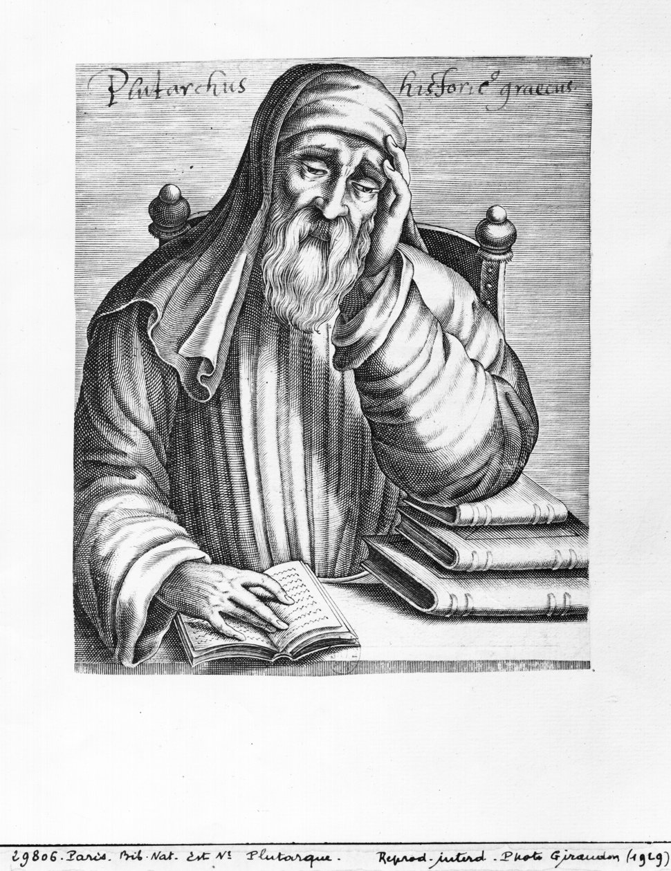 Portrét Plutarcha (cca 46-cca 120) od French School