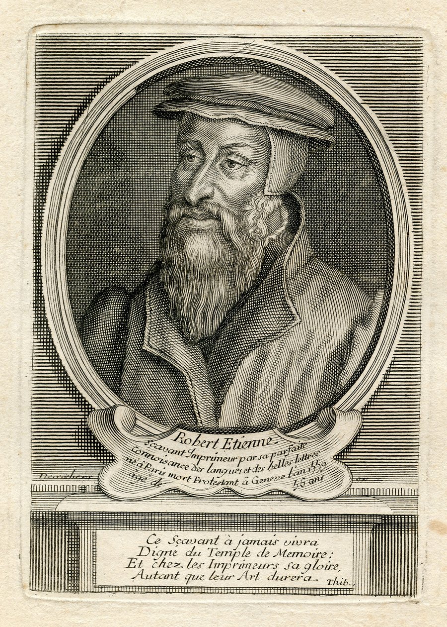 Portrét Roberta Estienna, 1559 od French School