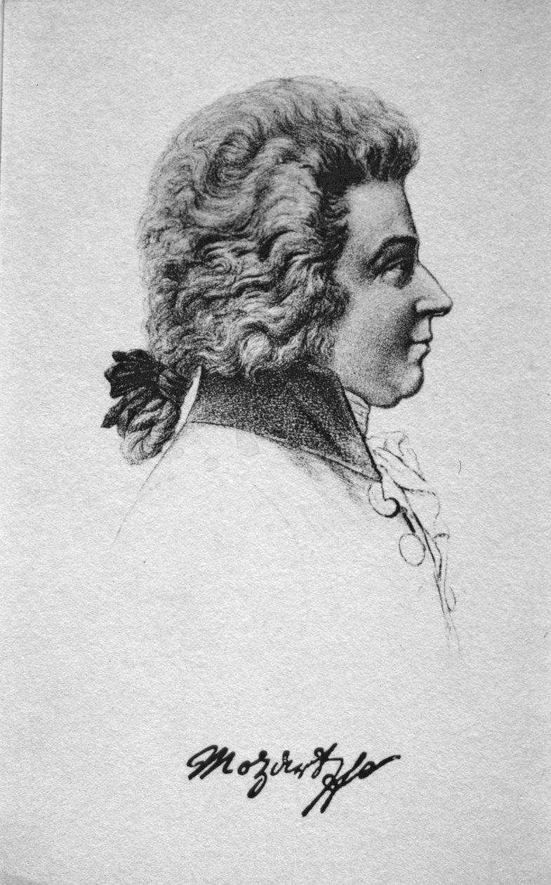 Portrét Wolfganga Amadea Mozarta (1756-91) od French School