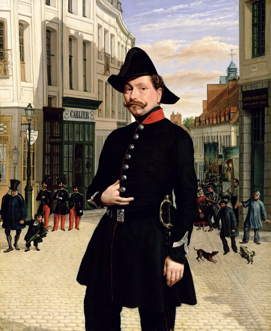 Portrét policejního důstojníka v Douai v roce 1848 od French School