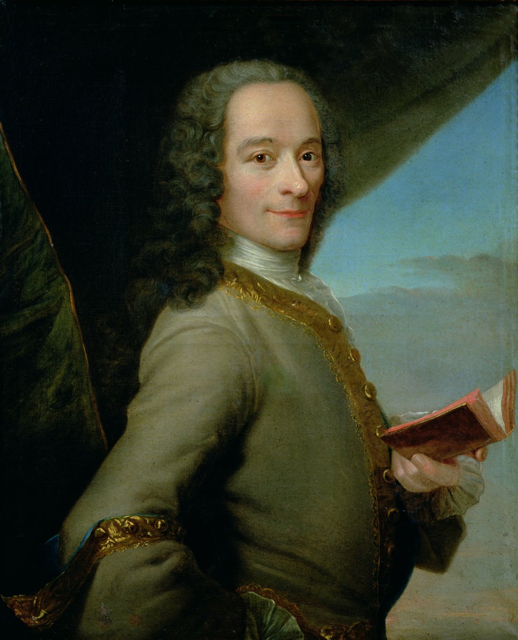 Portrét mladého Voltaira (1694-1778) od French School
