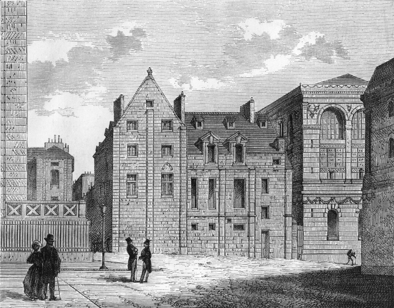 Pozůstatky Montaigu College, c.1850 od French School