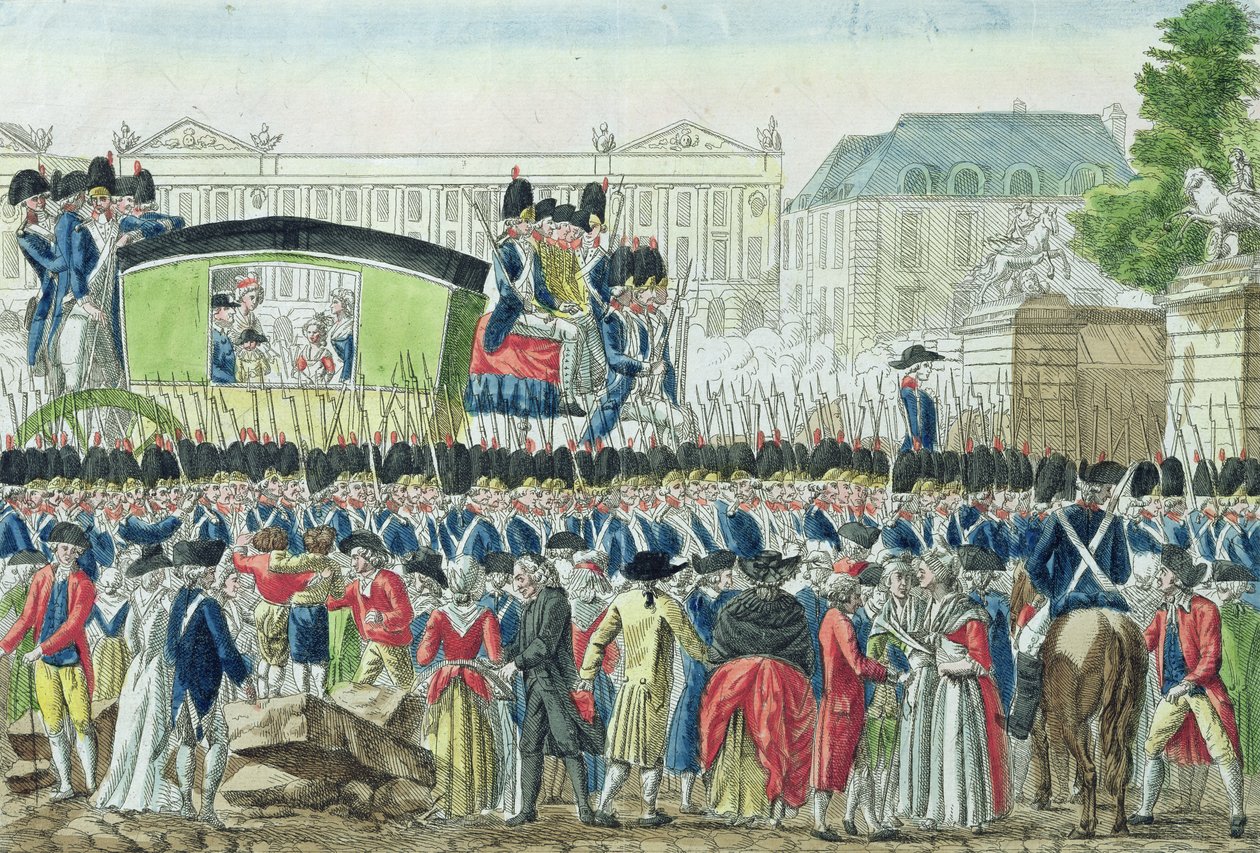 Návrat francouzské královské rodiny do Paříže 25. června 1791 od French School