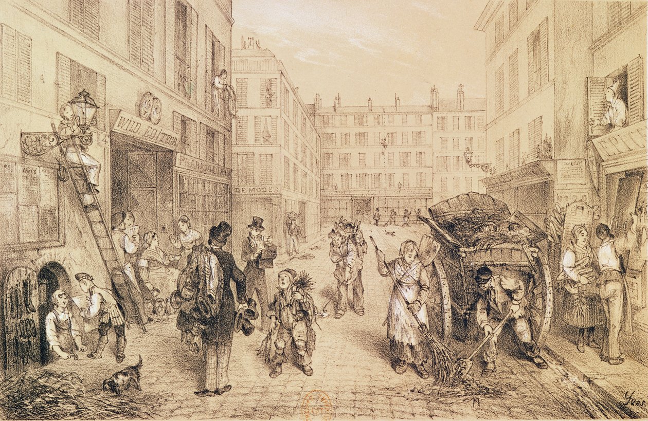 Scény a mravy Paříže, z knihy "Paris qui s