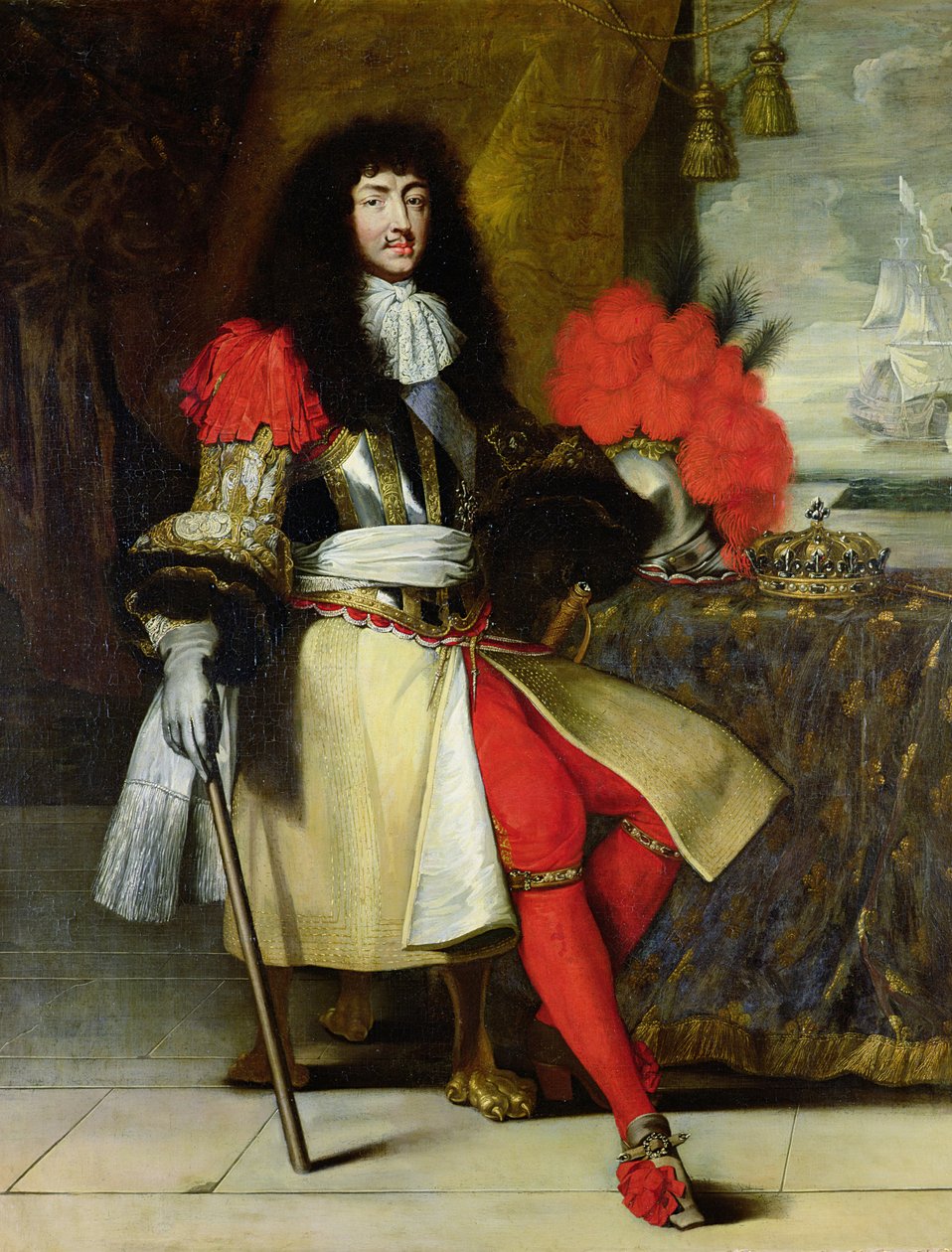 Sedící portrét Ludvíka XIV. (1638-1715) po roce 1670 od French School