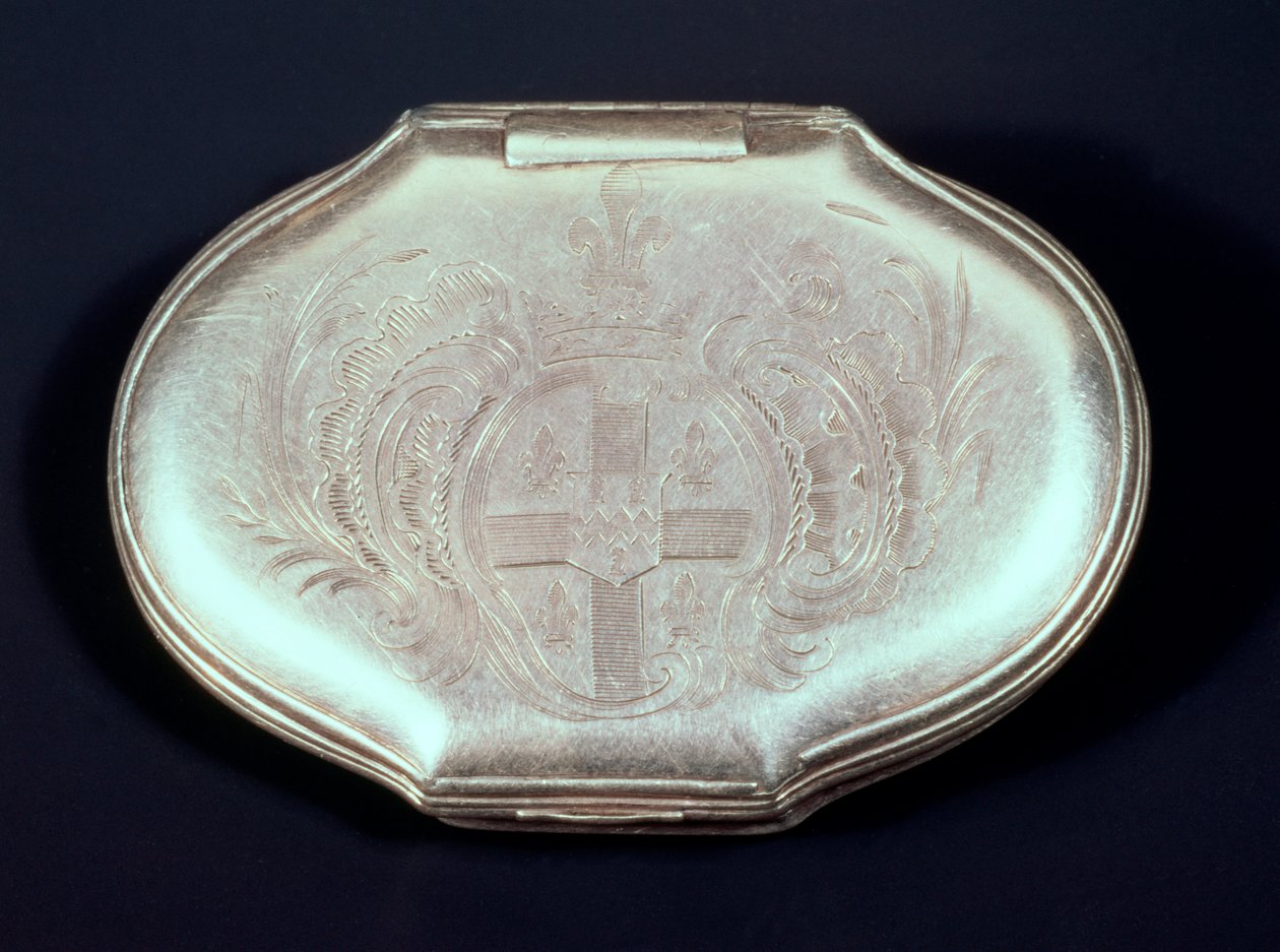 Tabatěrka s reliéfním erbem, cca 1820 (stříbro) od French School
