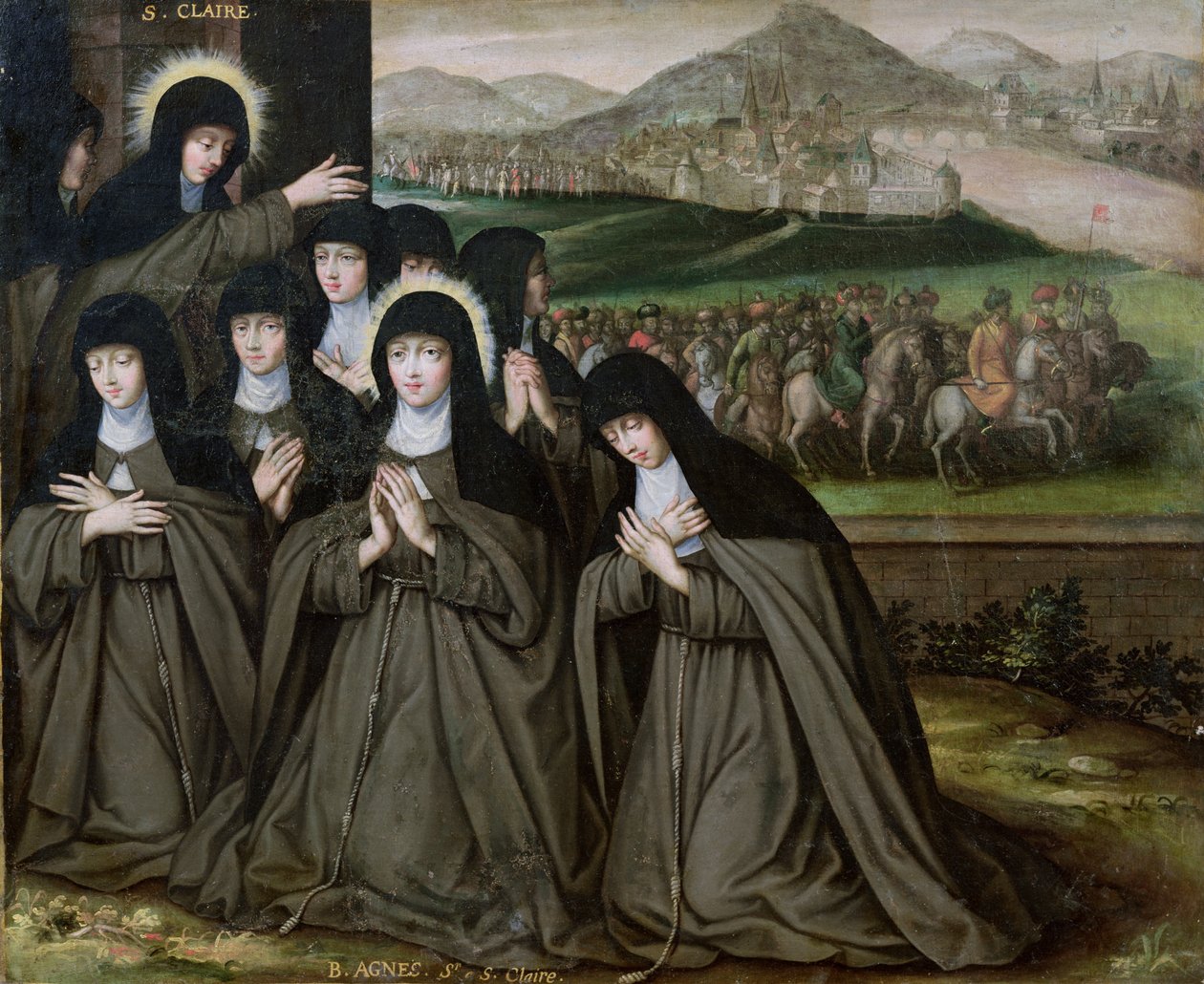St. Claire se svou sestrou, Agnes a jeptiškami od French School