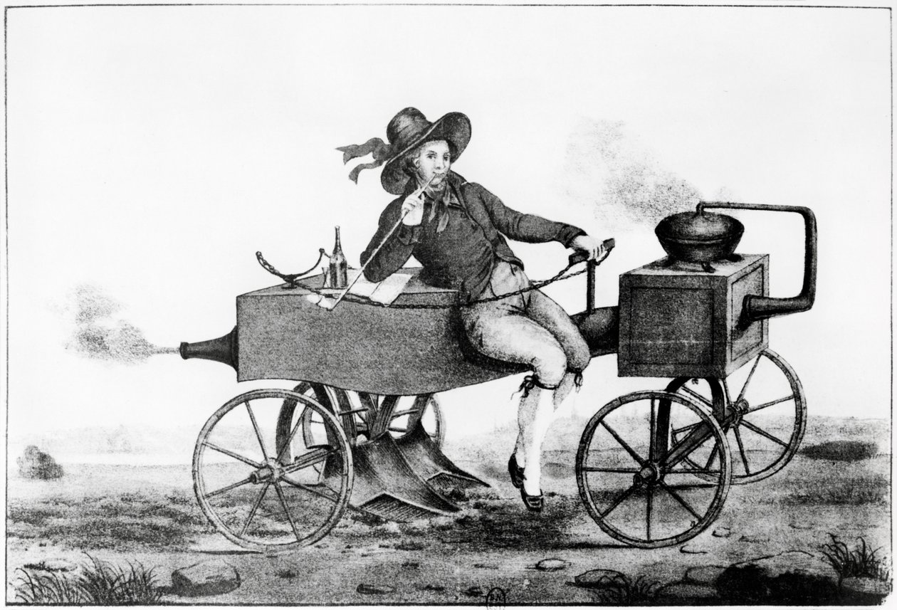 Parní pluh, 1850 od French School