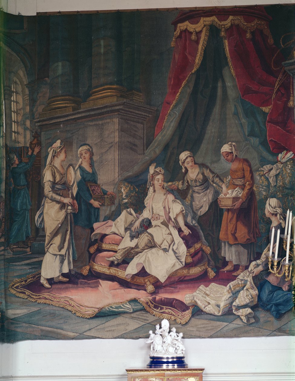 Tapiserie ze série Turecký kostým podle karikatur od A. Van Loo, 1722-76 (textil) od French School
