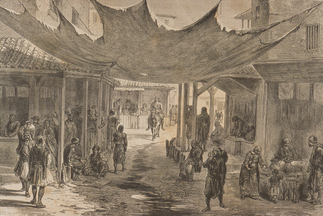 Agora, Atény, v 60. letech 19. století od French School