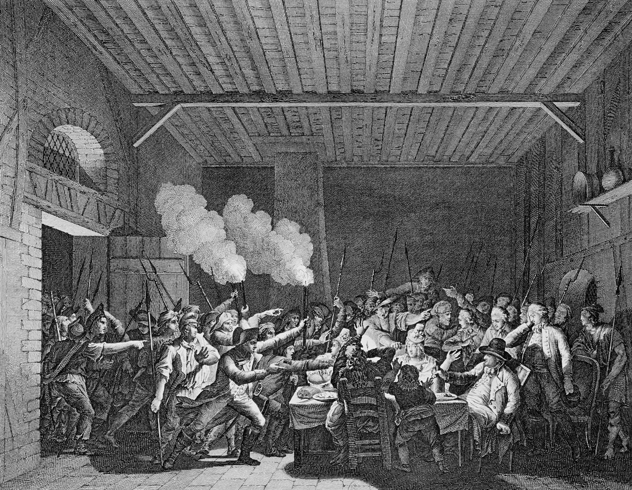 Zatčení Ludvíka XVI. (1754-93) ve Varennes, 22. června 1791 od French School
