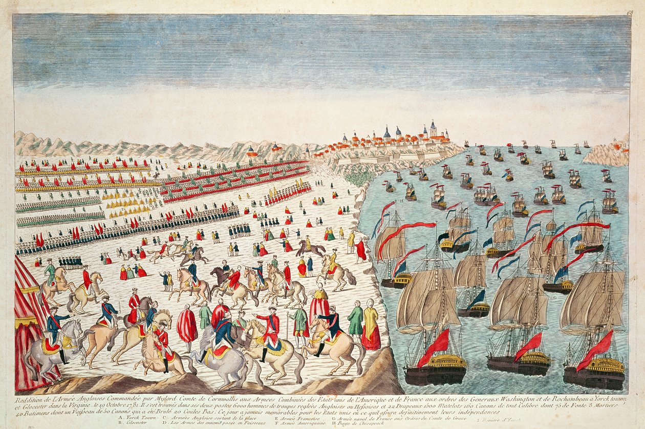 Bitva o Yorktown, 19. října 1781 od French School
